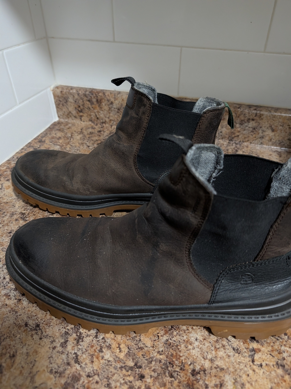 Men's Kamil Brown Chelsea Style Boots - Durable Slip-On Style